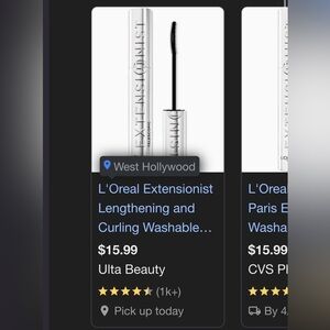 L'Oreal Extensionist Lengthening & Curling Mascara Blackest Black